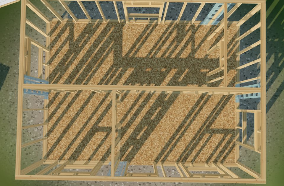 Проект — каркасный дом на 3D-модели